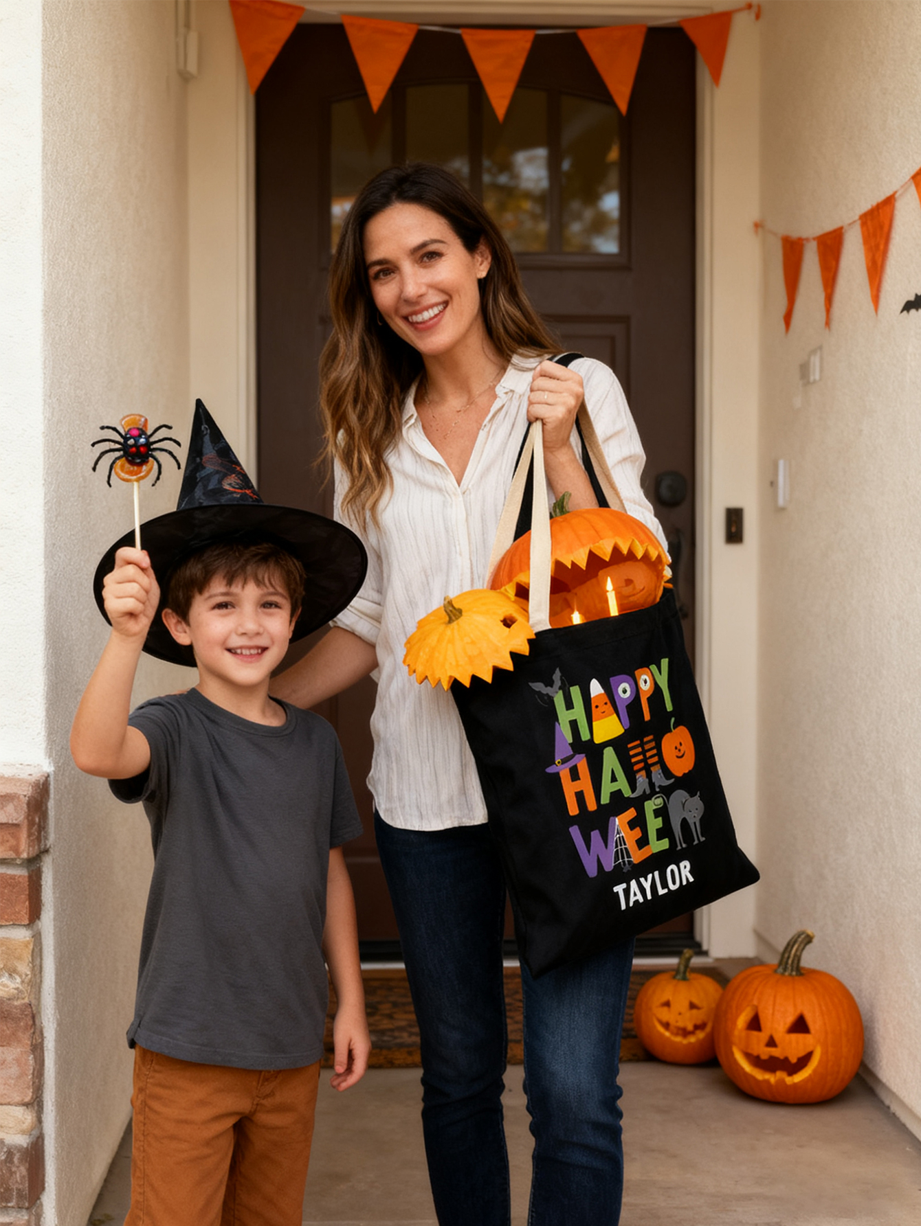 Personalized Halloween-Themed Candy Bags